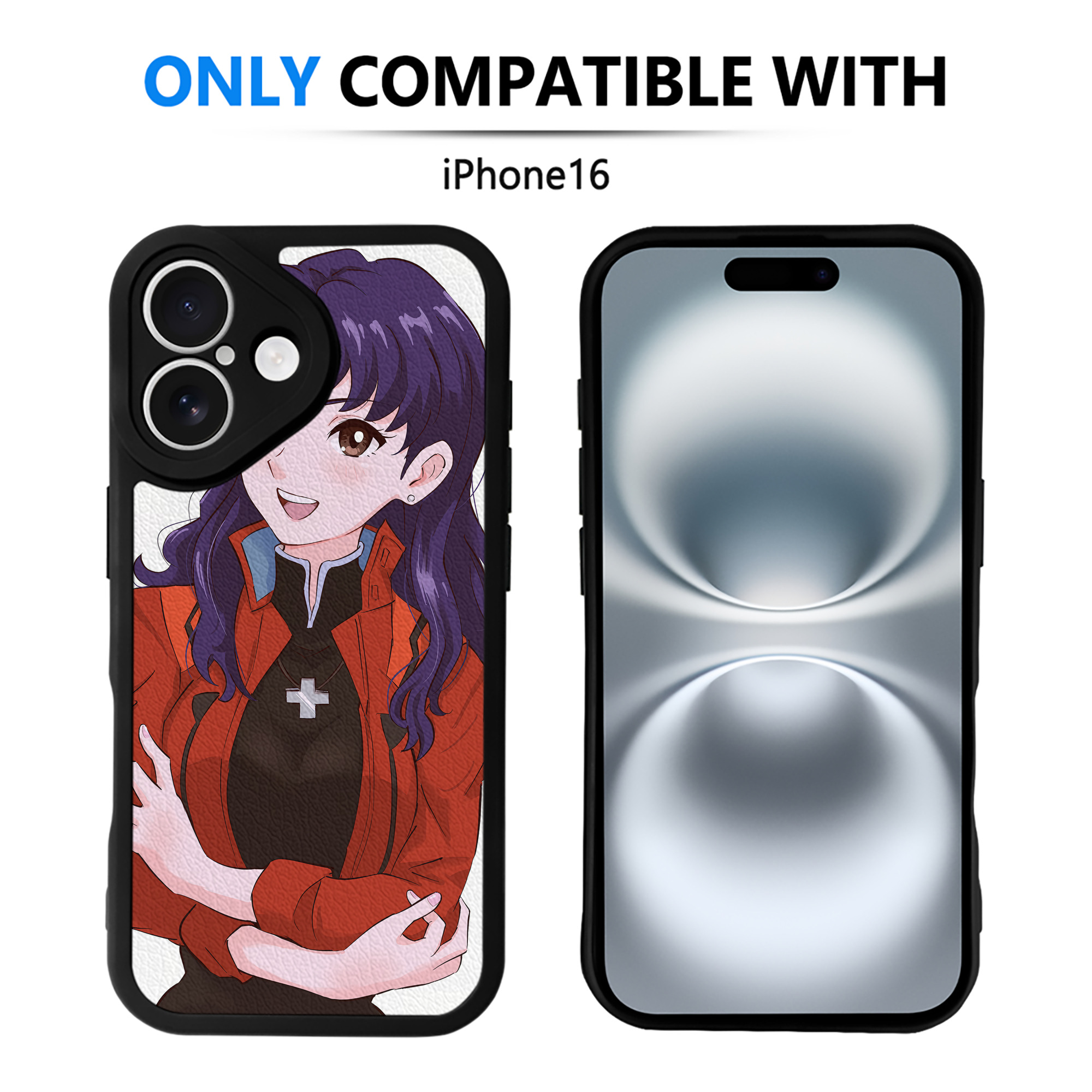 （画像用） EVA 新世紀エヴァンゲリオン 【iPhone 16シリーズ対応】シリコンスマホケース（レザー調） 材質：シリコン